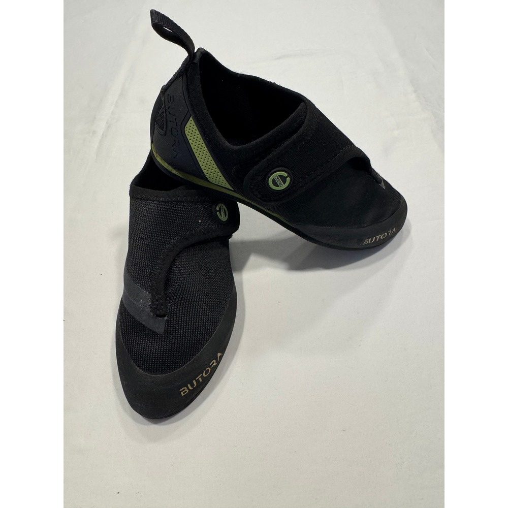 Butora Brava Kids Climbing Shoes Velcro Mesh Breathable Black Green‎ Size 3 New